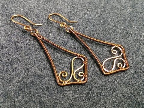wire earrings - How to make wire jewelry 146 - YouTu