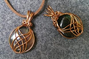 pendant with big stone no holes - wire wrap jewelry making 242 .