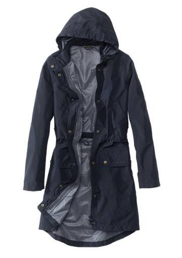 A longer women's rain jacket by Barbour® for those times when .