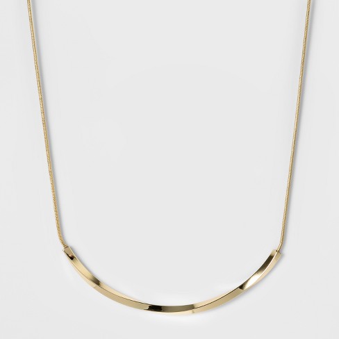 Women's Fashion Chain Necklace - A New Day™ Bright Gold : Targ