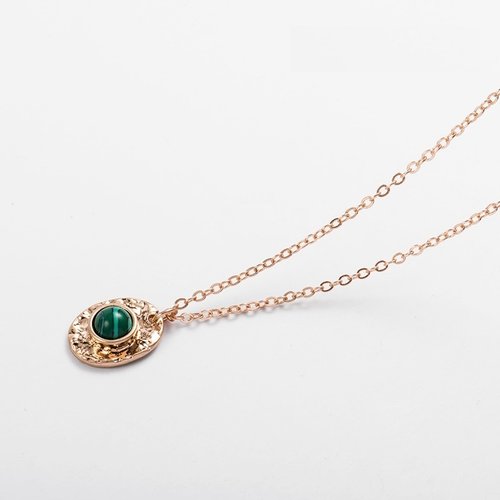 Gold Princess Necklace with Gemstone Pendant - Lapis Lazuli .