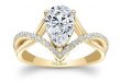 Barkev's Yellow Gold Pear Shape Diamond Engagement Ring 8168LY .