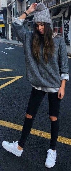 47 Amazing Winter White Skinny Jeans Outfits Ideas - WEAR4TREND .