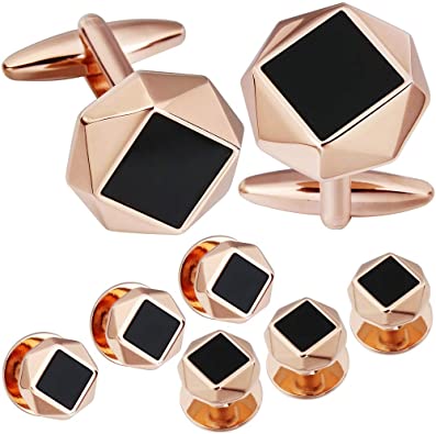 Amazon.com: HAWSON Enamel Jewelry Cufflinks and Studs Set for Men .
