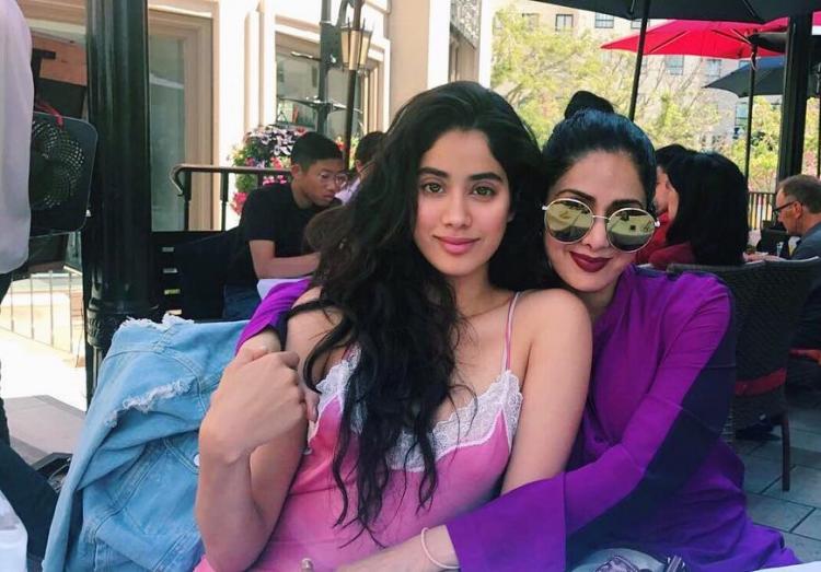 Sridevi and Jhanvi Kapoor look their fashionable best in this .