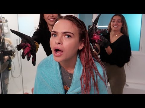 I let my best friends dye my hair pink (part 1) - YouTu