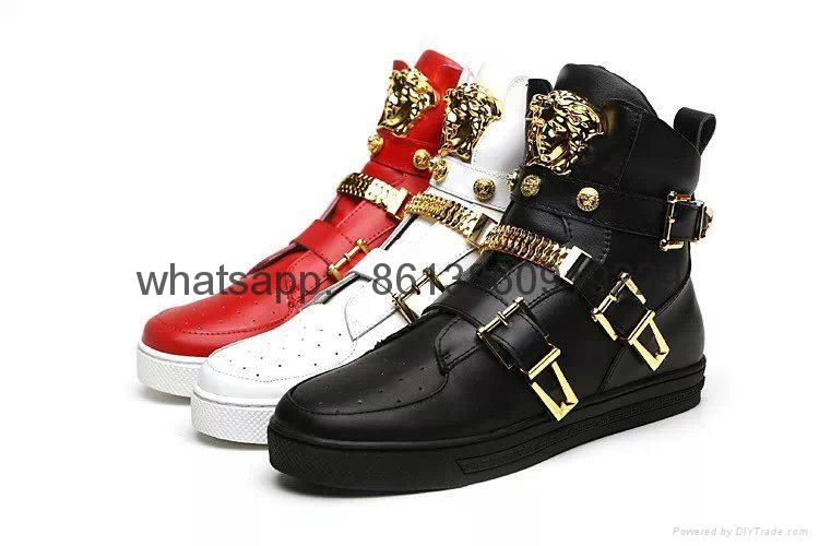 versace sneakers colletion medusa high top cow leather online AAA .