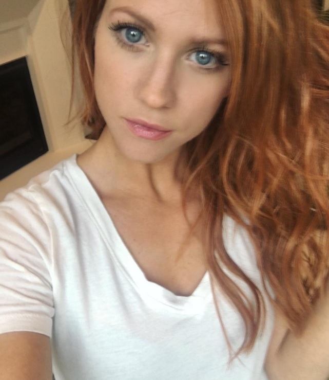 Brittany Snow debuts fiery new hair colour for 201