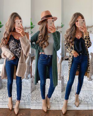 Best ways to wear cardigan with all your fall and winter outfits .