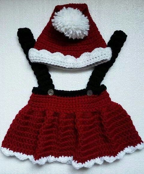 Santa baby | Roupas de crochê, Crochê de bebê, Vestidos de croch
