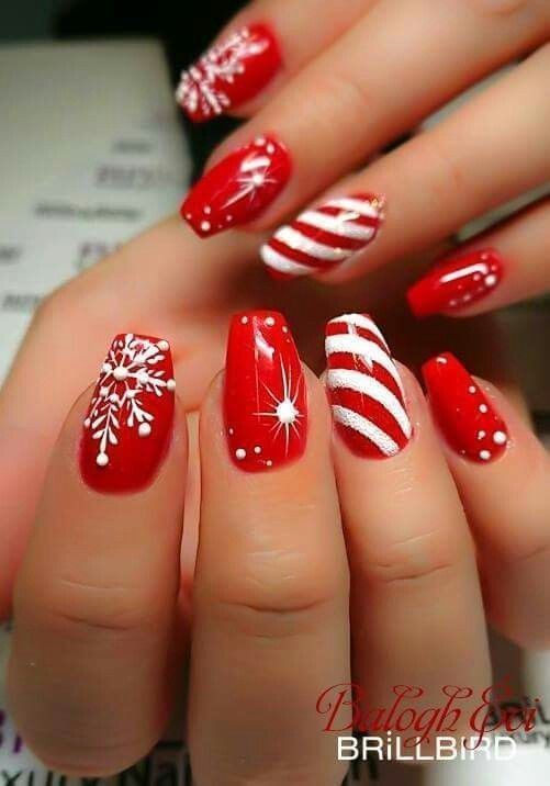 TOP 55 CHRISTMAS NAIL ART DESIGN FOR CHRISTMAS PARTY 2019 - Reny .