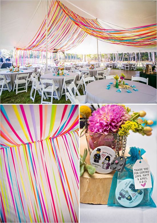 Outdoor Wedding with Bright Color Palette | Tent wedding, Tent .