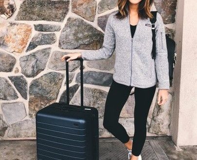 athleisure comfy travel outfit | Comfy travel outfit, Travel .