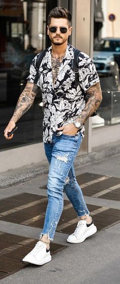 200+ Best Men flower shirts images in 2020 | mens outfits, shirts .