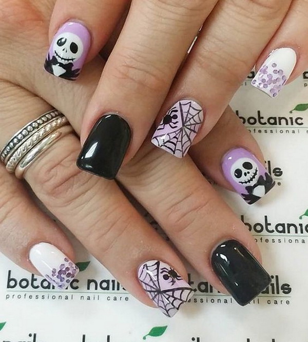 40+ Cute and Spooky Halloween Nail Art Designs - Listing Mo