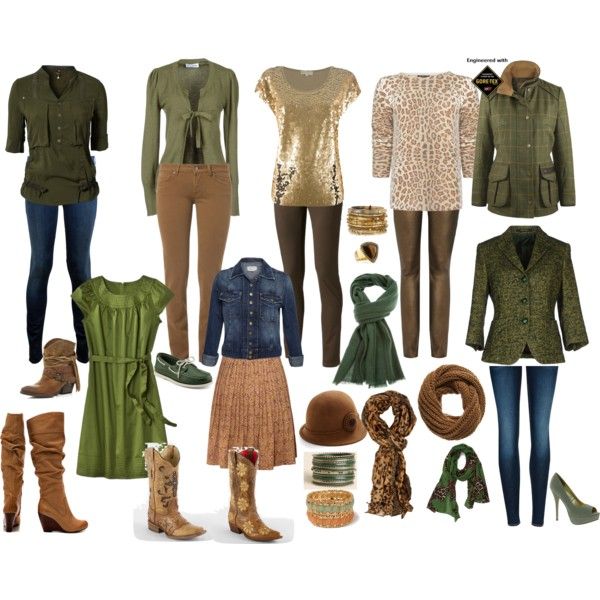 green and gold" by elizabethhoman on Polyvore | Fall family .