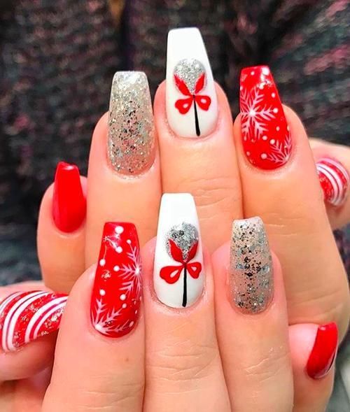 Nails 54 festive christmas nail art ideas, winter nail art ideas .