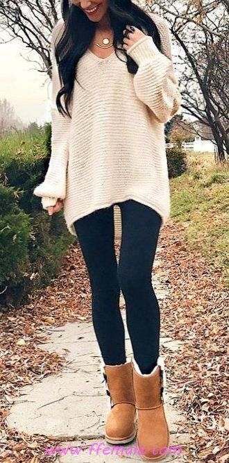 100+ Classy Fall Outfit Ideas With Boots / #casual #fall #outfits .