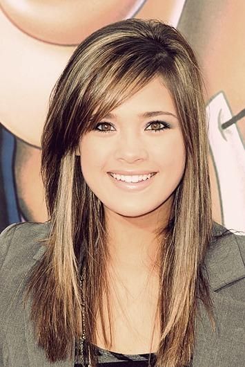 nice side swept bangs with long hair | Hair styles, Long hair with .