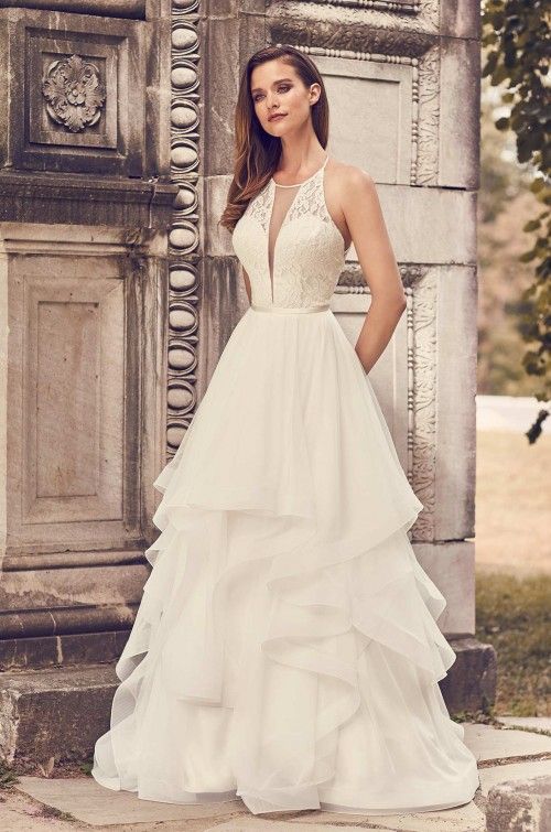 Mikaella | Wedding dress necklines, Wedding dress styles, Halter .
