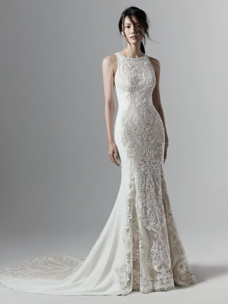 Halter Neckline Lace Wedding Dress | Kleinfeld Brid