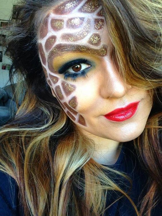 Holiday Party Make Up Idea Halloween | Animal face paintings .