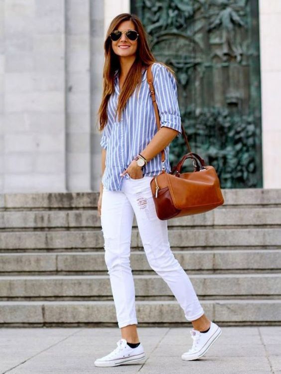 How to style white jeans 25+ outfit ideas - stylishwomenoutfits .