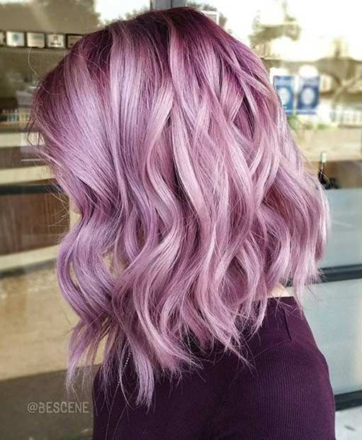 Pink Lob Inspiration - SuperHairModels in 2020 | Light purple hair .