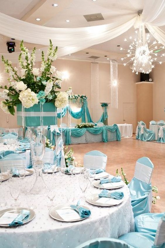 Awesome Quinceanera Ideas Tiffany Blue Themed Wedding | Tiffany .