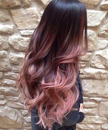 Cascading Pink Waves with Ombre Bayalage: Going for rose gold .