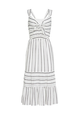 Striped Tiered Midi Dress by Slate & Willow for $33 | Rent the Runw