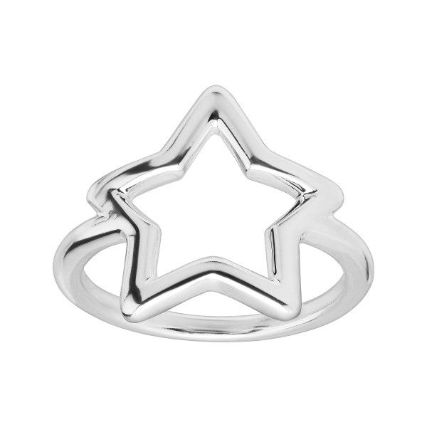 Stardust' Open Star-Shaped Ring in Sterling Silver | Sterling .