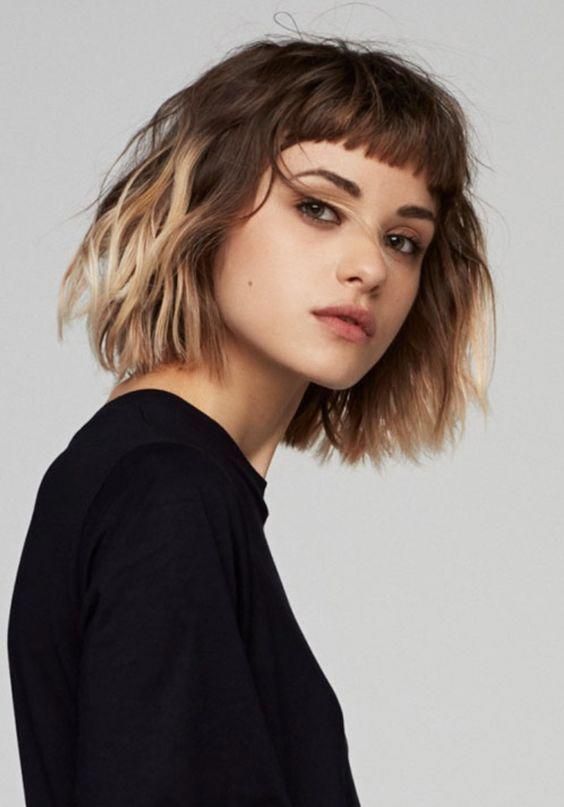Trendy Bob Haircut With Bangs Inspiration
  Style