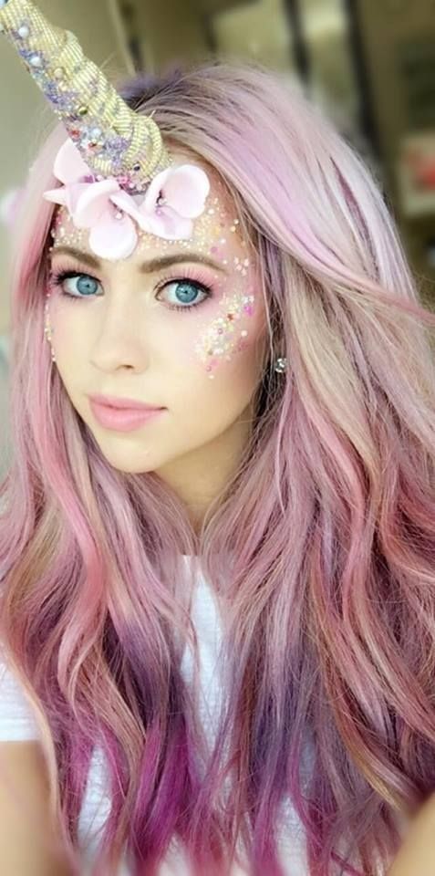 The Best 39 Unicorn Makeup Ideas to Try | Unicorn halloween, Lilac .
