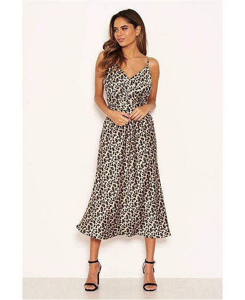 AX Paris Women's Leopard Print Silky Midi Dress & Reviews - Dress