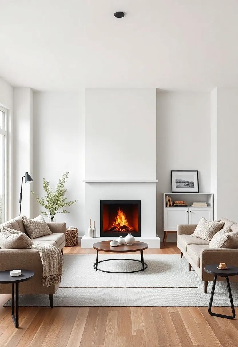 Embracing Cozy Elegance: The Allure of Scandinavian Living Rooms with Fireplaces