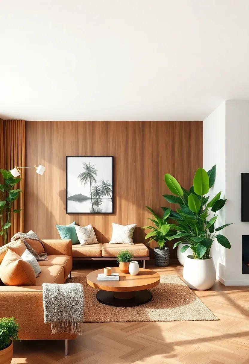 Embracing Nature: Transforming Brown Living Rooms with Lush Green Plants