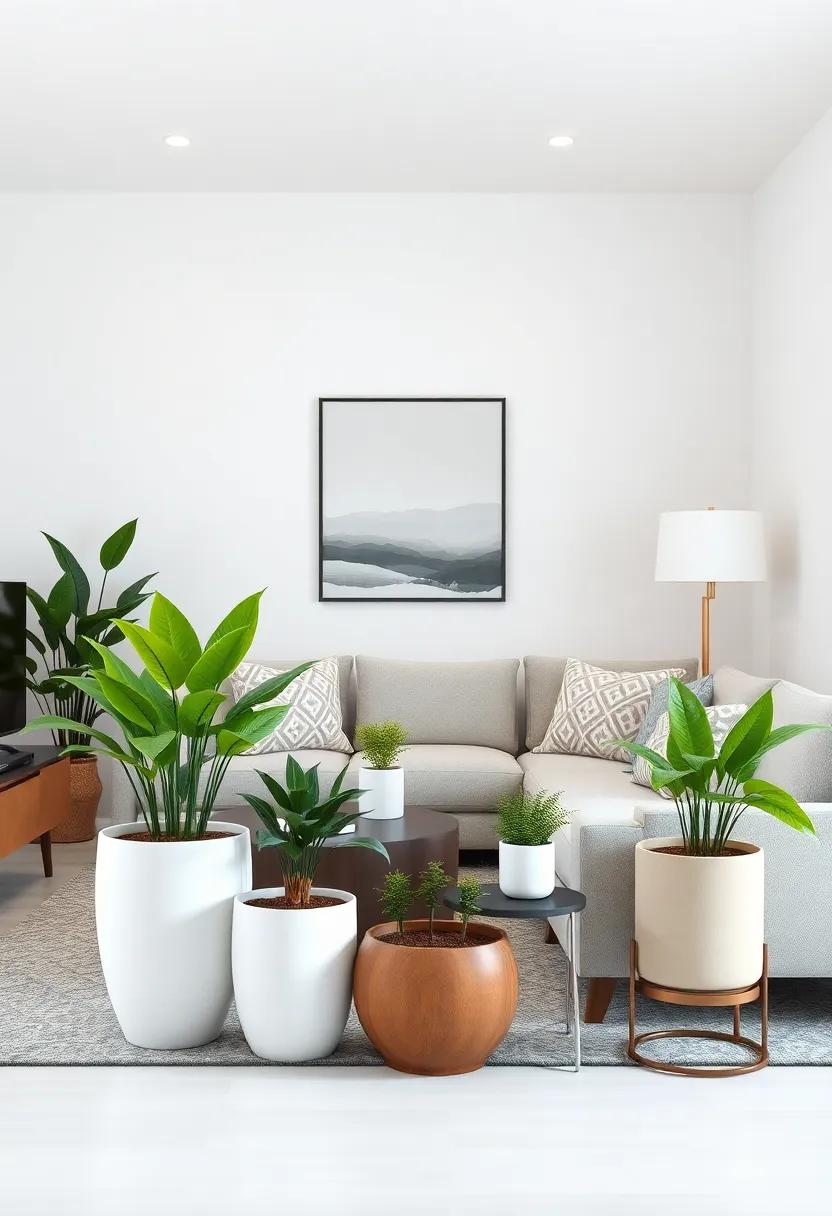 Cohesive living Room Themes Enhanced By Thoughtful Planter choices