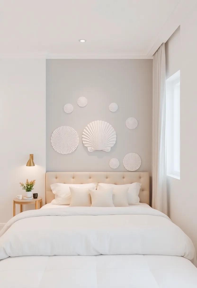 Elegant Seashell⁣ Motifs As a Focal Point ⁤of ⁣Bedroom Walls