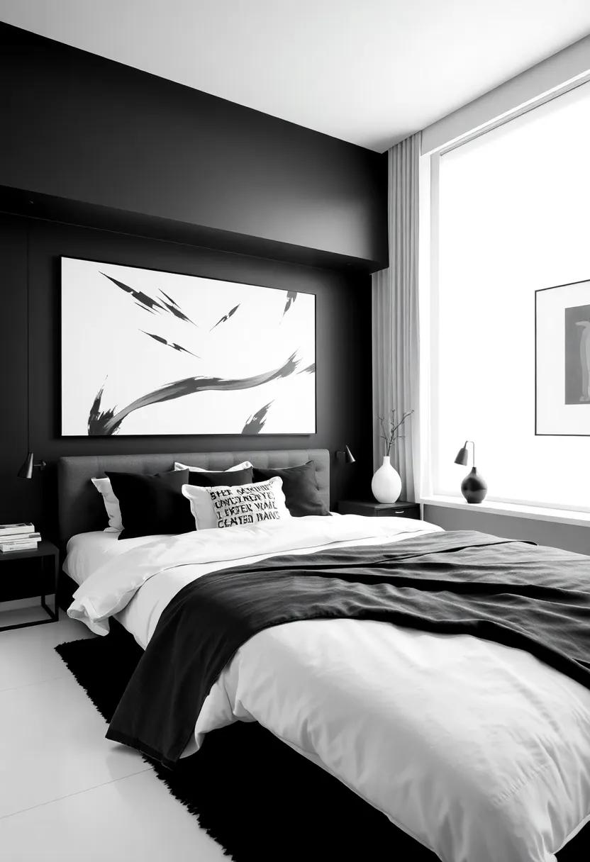 Creating⁣ a ​Focal Point with Bold Black and white ⁢Decor