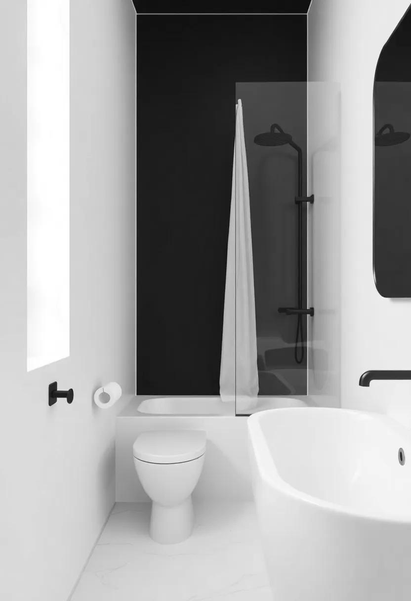 Shower Designs That Showcase Black and White Beauty