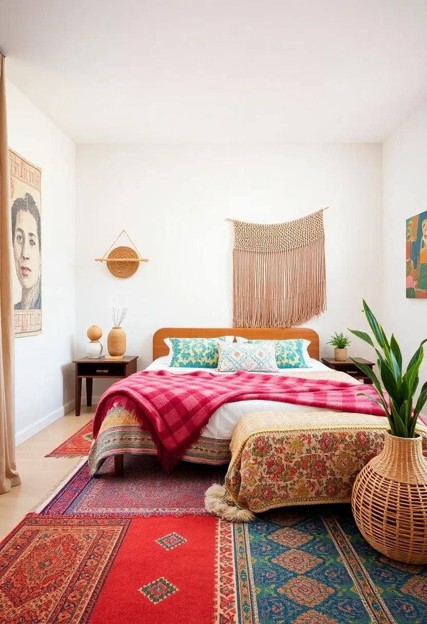 Embrace Colorful Textiles to Define Your ⁣Bohemian Bedroom Aesthetic