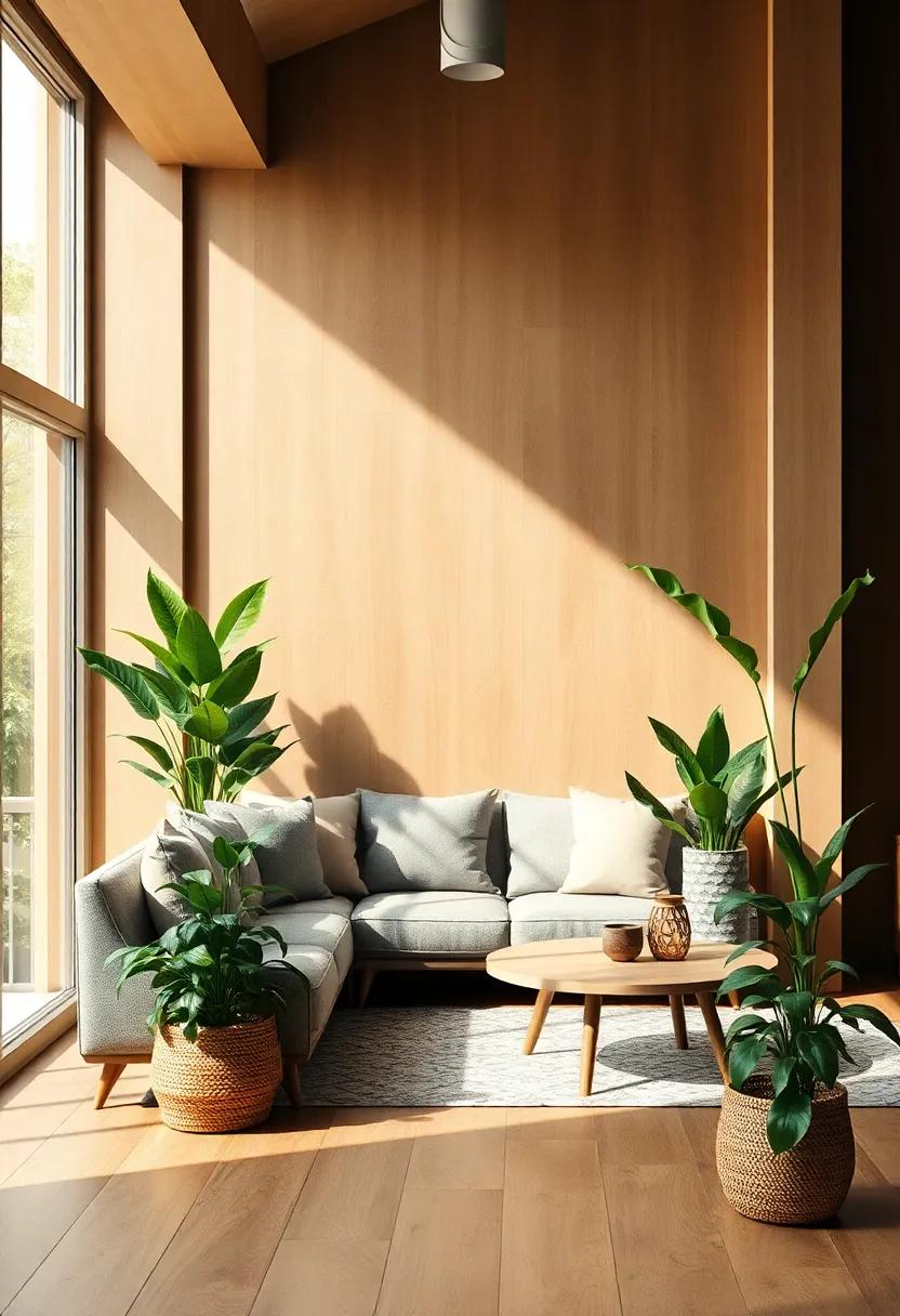 Embracing the Serenity of Greenery in Cozy living Spaces