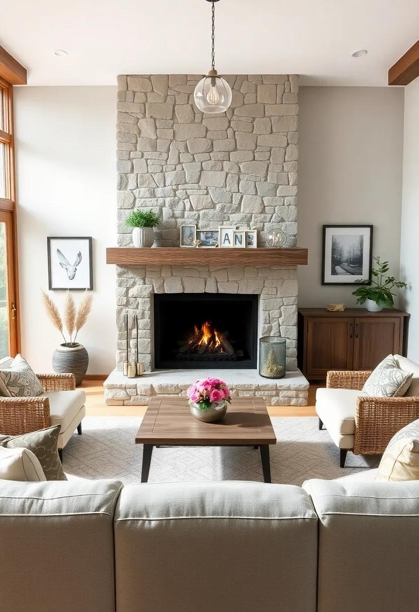 Creating a Focal​ Point with‌ a Stone ⁢Fireplace as the Heart of Your⁢ Home