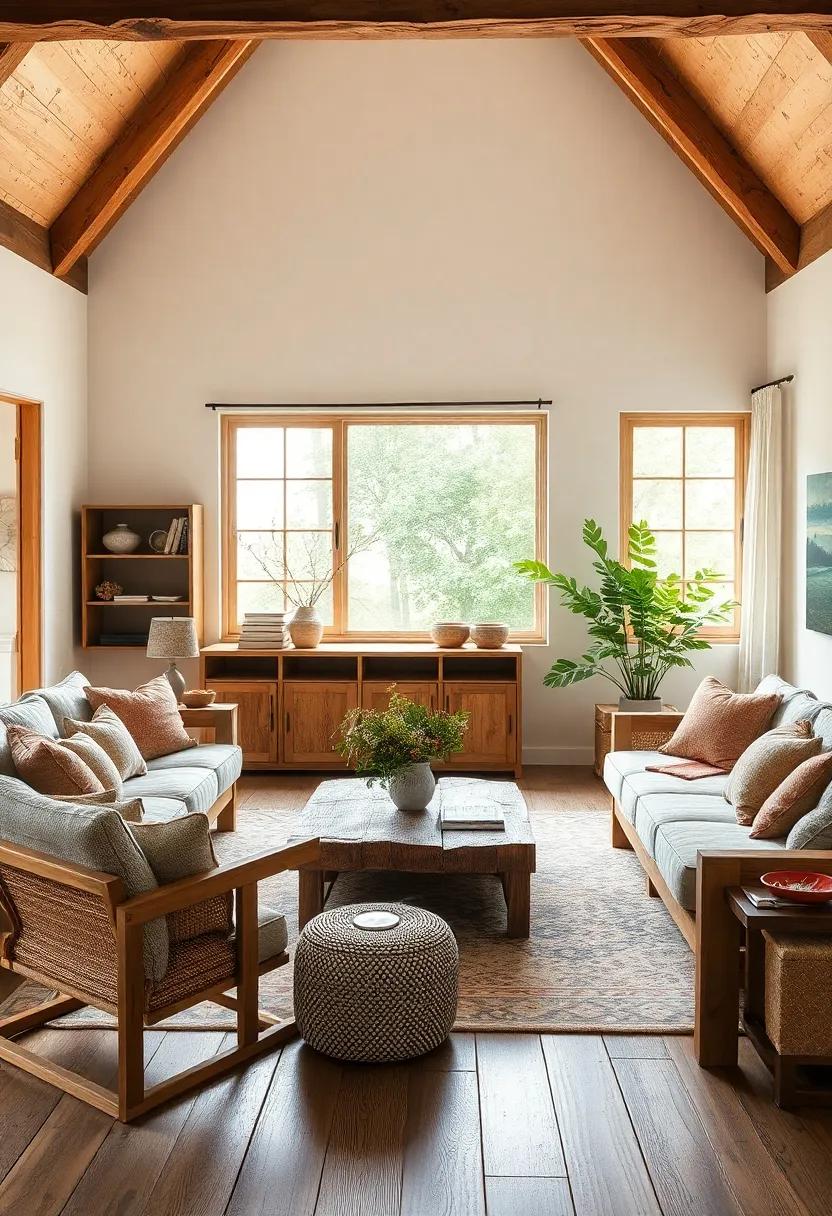 Embracing Natural Textures with Rustic Wooden Furniture in ‌your ​Living Room