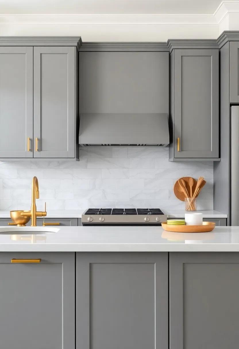 Appliance Choices: Coordinating with Gray and Brass Aesthetics