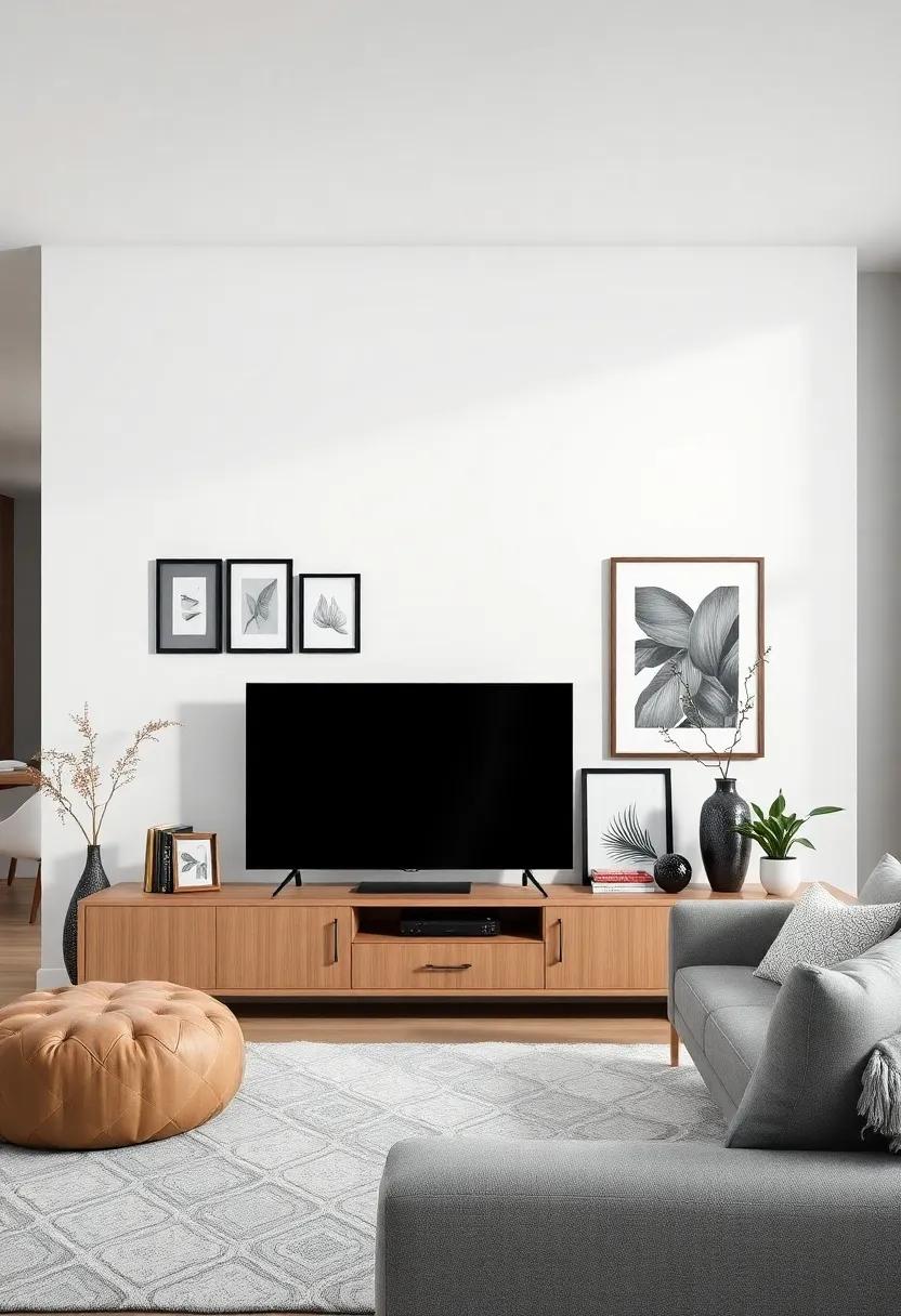 Showcasing ‍Art and Decor: Blending Your ​TV Wall with Gallery-Style Arrangements