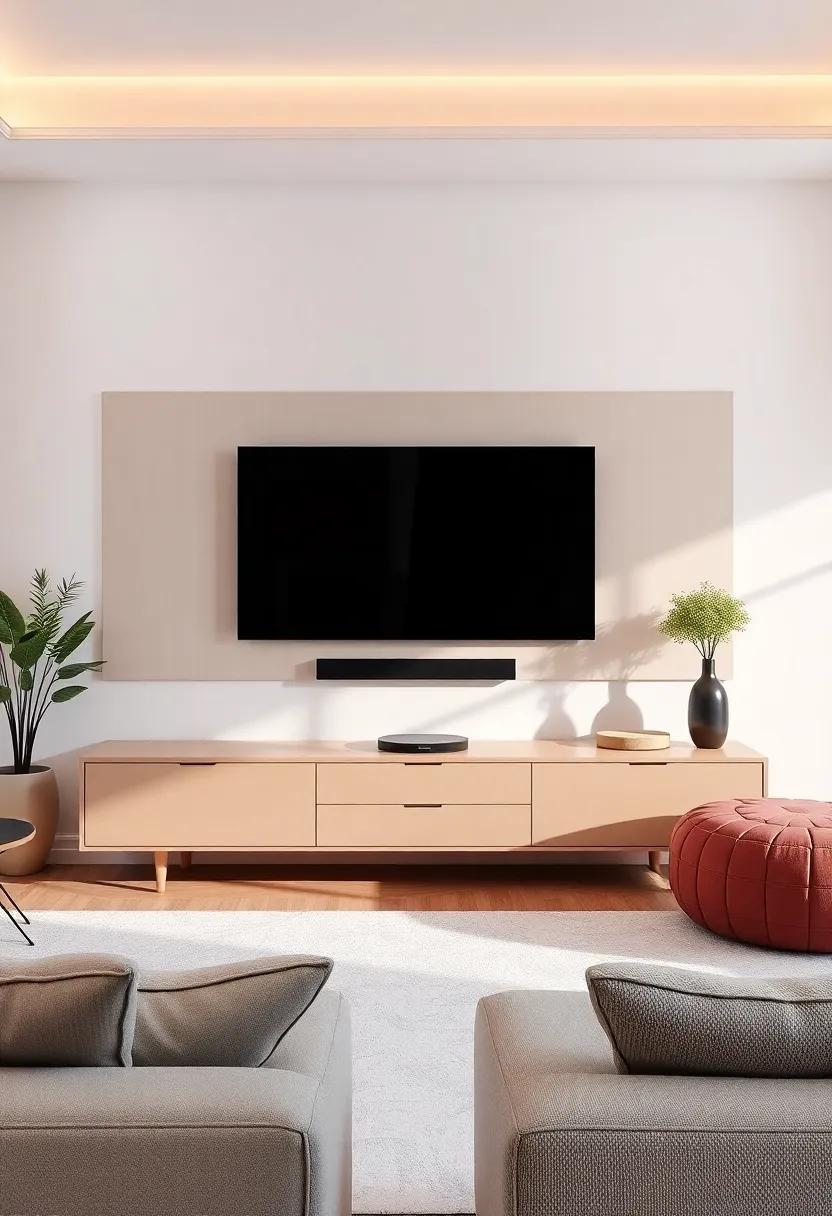 Embracing the Art⁤ of Symmetry in​ TV Wall Arrangements for a Balanced Living Room Aesthetic