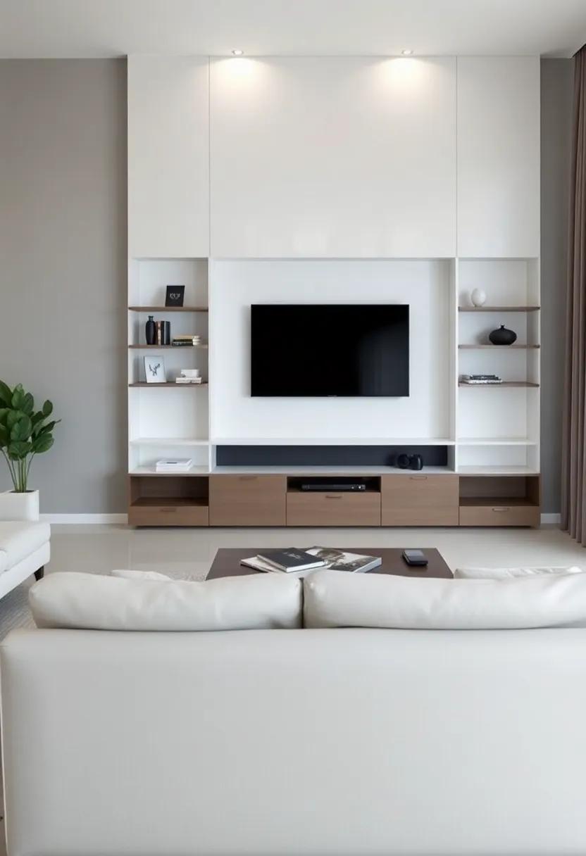 Incorporating ⁢Built-In Shelves for a Contemporary TV ‌Wall That Maximizes Style ⁤and Functionality