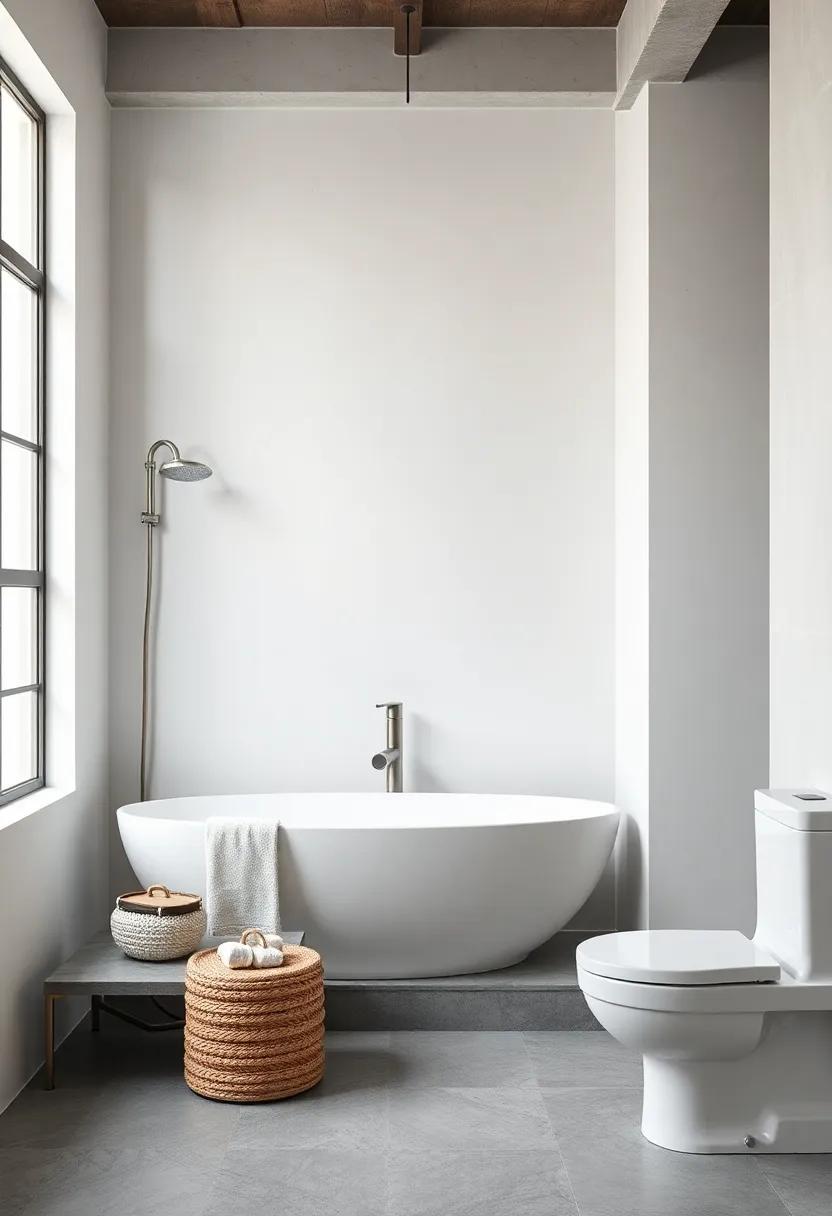 raw Materials That Define Minimalist Industrial Elegance in Bathrooms